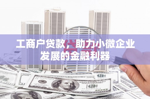 娄烦工商户贷款，助力小微企业发展的金融利器