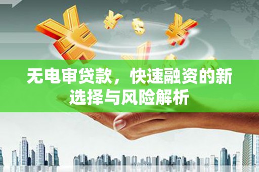 娄烦无电审贷款，快速融资的新选择与风险解析