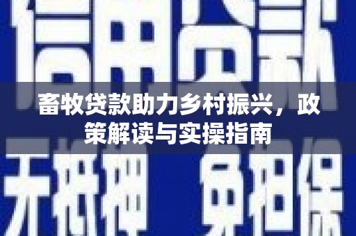 娄烦畜牧贷款助力乡村振兴，政策解读与实操指南